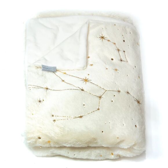 ZODIAC IVORY THROW BY AVIVA STANOFF - Picture 1 of 3